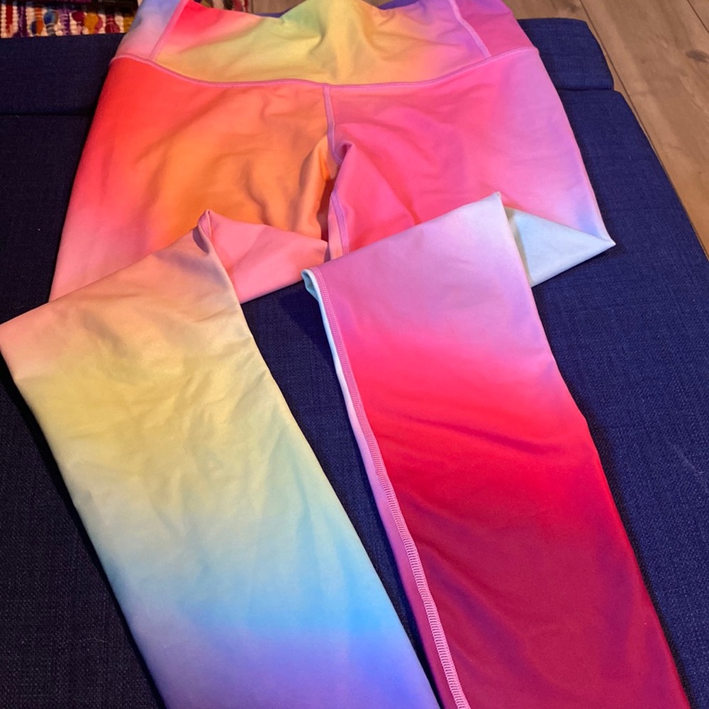 Athleta rainbow medium leggings